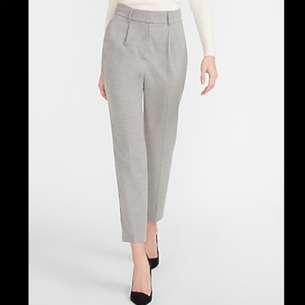 Express High Rise Ankle Pants in Flannel Gray Sz 6